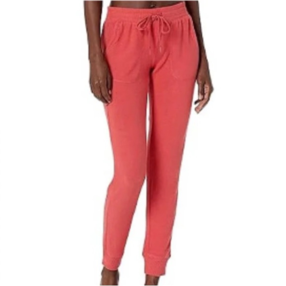 EUC PJ Salvage Peachy Banded Jogger Loungewear Burnt Red Size Small